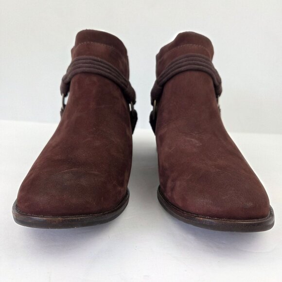 Anthro Bernardo Francesca Bootie Brown Suede Size 10M - Picture 6 of 14